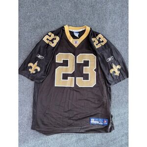New Orleans Saints Shirt Mens XL Reebok NFL Pierre Thomas Jersey Black Gold